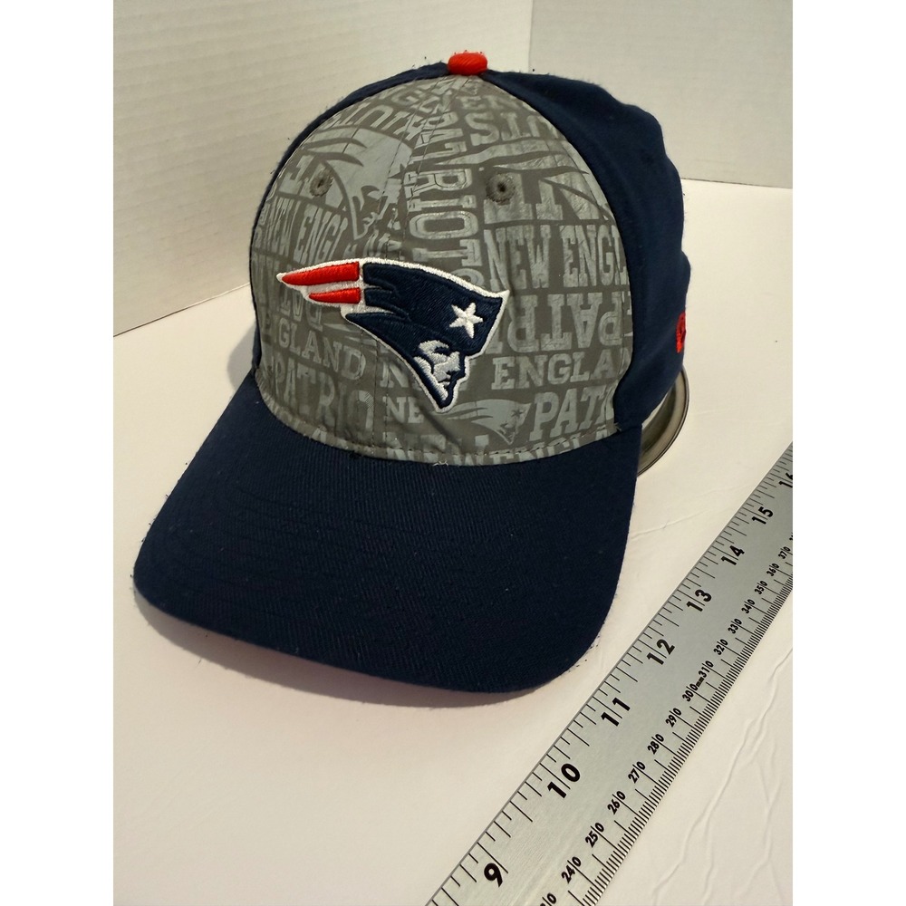 New Era New England Patriots 39THIRTY Stretch Fit Hat Navy Blue Silver Mens L/XL - Picture 6 of 11